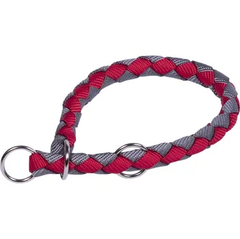 Obojek pro psa Nobby CORDA polostahovací kulatý obojek S červená