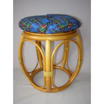 Polstr na ratanovou taburetku průměr 35 cm Modrý