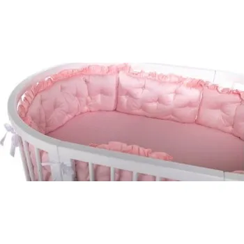 Příslušenství pro dětskou postel a kolébku Mimiko mantinel na postýlku Premium - Růžový