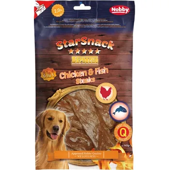 Pamlsek pro psa Nobby StarSnack BBQ Chicken, Fish Steak pamlsky 140g
