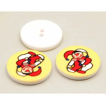 Knoflík Dětský knoflík - kašpárek - žlutá - průměr 1,5 cm