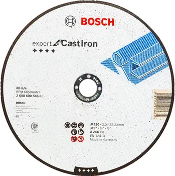 Řezný kotouč BOSCH 230x22,23mm řezný kotouč na litinu Expert for Cast Iron (3 mm)