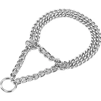 Obojek pro psa Nobby obojek řetízkový polostahovací chrom dvouřadý 40cm