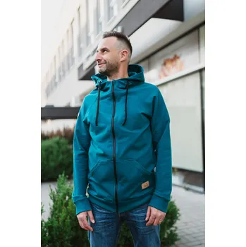 Pánská mikina Kulišárny Mikina pánská TEAL Zipper VELIKOST: M