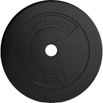 PHYSIONICS Zátěžové kotouče 2 x 15 kg, 31 mm, plast, černé