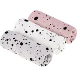 Sleepee mušelínové bambusové pleny Hanky 3 ks - Šedá/bílá/růžová