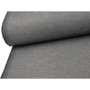 Mirtex Tkanina TEXAS LINEN 200/T94 Tmavě šedá Dark šíře 160cm Zbytková metráž