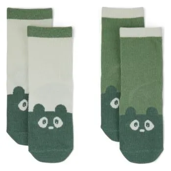 Nuuroo Freja ponožky 2 ks - Light Green/Warm Green, vel. 22 - 24