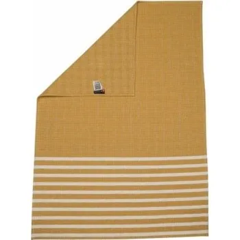 Dětská deka David Fussenegger Mare Kids dětská deka Honeycomb with Stripes 70 x 90 cm - Mustard