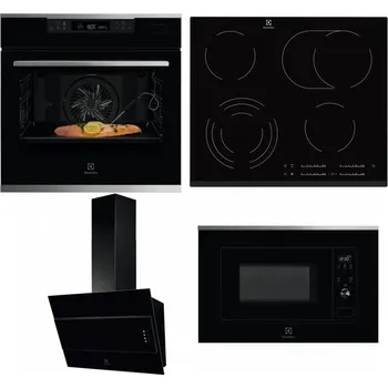 Set domácích spotřebičů ELECTROLUX KOBCS31X + ELECTROLUX EHF6547FXK + ELECTROLUX LFV316K + ELECTROLUX LMS2203EMX