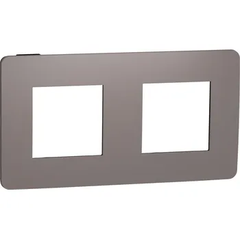 vypínač Unica Studio Color NU280417 Rámeček dvojnásobný, chocolate/černý, Schneider Electric