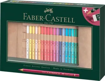 Pastelka Faber-Castell Polychromos 30 ks + příslušenství a rolovací pouzdro