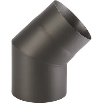 Kouřovod Koleno kouřové 150/45 mm černé silnostěnné