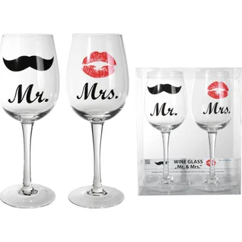 Sklenice Sklenice na víno Mr & Mrs 430 ml 2 ks