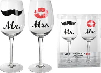 Sklenice Sklenice na víno Mr & Mrs 430 ml 2 ks