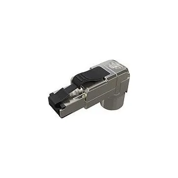 Síťový konektor Solarix Konektor MPTL 90° RJ45 CAT6A STP samořezný SXRJ45-6A-STP-BK-SA-U