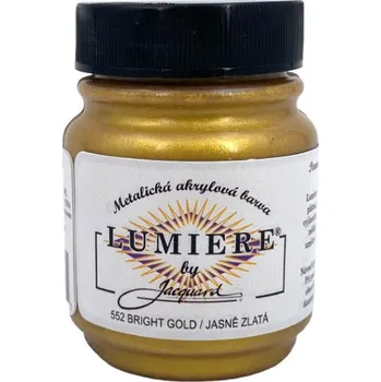 Výtvárné potřeby Jacquard Metalické Barvy Lumiere 552 jasně zlatá