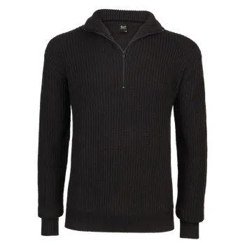 Pánský svetr Svetr Brandit Marine Pullover Troyer černý - XL