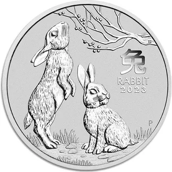 Stříbrná mince Year of the Rabbit / Rok Králíka 1oz 2023 Lunární série III