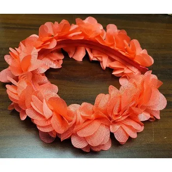 Čelenka - věneček - růžovooranžová
