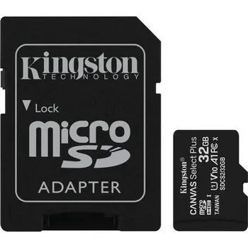Paměťová karta MicroSD 32GB Kingston s adaptérem