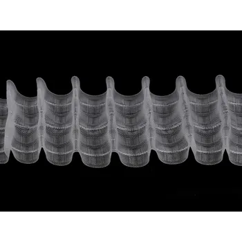 Záclonovka šíře 75 mm tužkové řasení, barva transparent