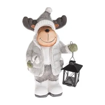 Sobík s lucernou na svíčku 34 cm