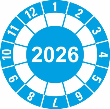 Papír Kalibrační kolečko s datem-2026 samolepící vinylová fólie 15 mm aršík 50 kusů
