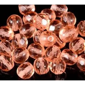 Korálek Korálky broušené/ohňovky - oranžová světlá > Ø10mm (250 gramů)