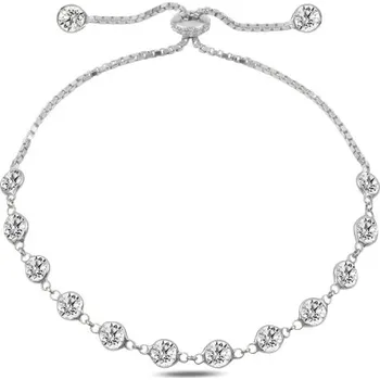 Náramek Olivie Stříbrný posuvný náramek ZIRKON 3143 Ag 925; ≤4,6 g.