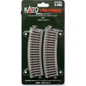 Modelová železnice H0 Kato Unitrack 2-280 zahnutá kolej 4 ks