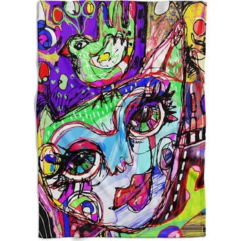 Dětská deka Deka Cat Art (Rozměr : 200 x 140 cm, Podšití beránkem: NE)