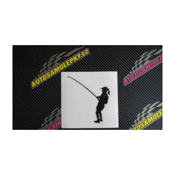 Polep vozidla SAMOLEPKA Rybář 005 levá (10 - červená) NA AUTO, NÁLEPKA, FÓLIE, POLEP, TUNING, VLASTNÍ TEXT, TISK, AUTOSAMOLEPKY.cz, POLEPY, OBRÁZEK, LOGO, SAMOLEPKY