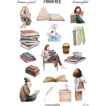 samolepka Samolepky MINIMEE - Knihomolky