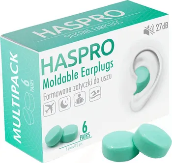 Špunt do uší Haspro Moldable Earplugs Mint 12 ks