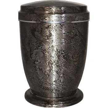 Smuteční dekorace Obal hliníkový, stříbrný, černé mramorování