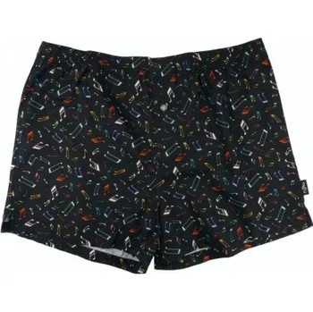 Pánské boxerky - barevné noty na černé látce