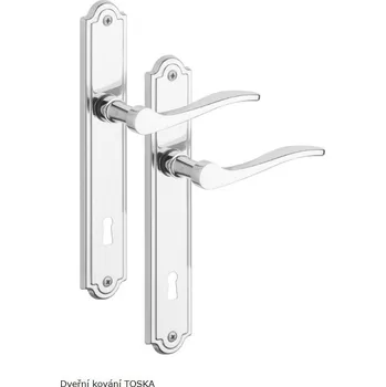 Dveřní kování Dveřní kování TOSKA klíč r. 90 titan zlatá klika-klika ROSTEX výprodej