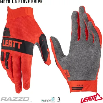 Moto rukavice Rukavice Leatt Moto 1.5 GripR Glove Red 2023 9 - M