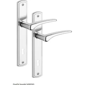 Dveřní kování Dveřní kování KREDO klíč r. 90 titan zlatá klika-klika ROSTEX výrpodej