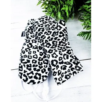 Rukavice Zateplené dětské rukavice s palcem - Leopard 2 - 4 roky