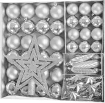 MagicHome Vánoce 4-5 cm stříbrné 50 ks