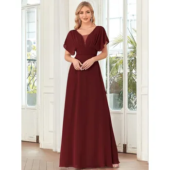 Dámské šaty Ever Pretty plesové šaty bordo 7851 Velikost: 5XL / 50 / 18 / 22