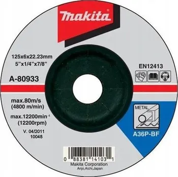Brusný kotouč MAKITA A-80933 brusný kotouč 125x6x22mm ocel free_store_pickup