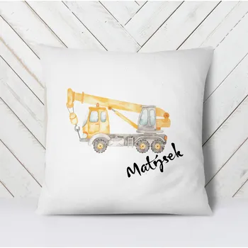 Dekorativní polštářek Domovi Bílý polštář s vlastním jménem Jeřáb 40x40