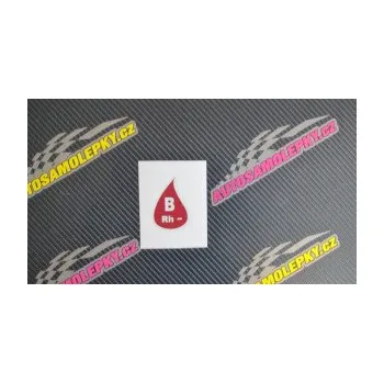 Polep vozidla SAMOLEPKA Krevní skupina B Rh- kapka (10 - červená) NA AUTO, NÁLEPKA, FÓLIE, POLEP, TUNING, VLASTNÍ TEXT, TISK, AUTOSAMOLEPKY.cz, POLEPY, OBRÁZEK, LOGO, SAMOLEPKY