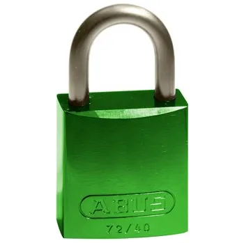 Visací zámek Hliníkové zámky s 25 mm okem, zelená, 6 ks