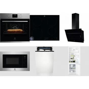 Set domácích spotřebičů ELECTROLUX KOFGH70TX + ELECTROLUX LIR60433B + ELECTROLUX LFV316K + ELECTROLUX EMS4253TEX + ELECTROLUX EEM23100L + ELECTROLUX LNT3LF18S