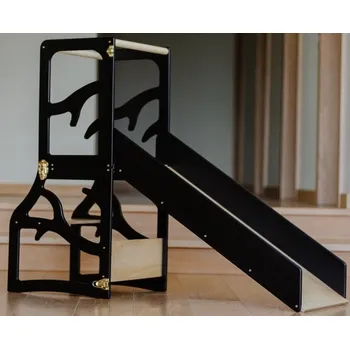 učicí věž Weco Montessori multifunkční učící věž 3v1 se skluzavkou strom