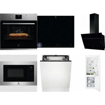 Set domácích spotřebičů ELECTROLUX KOFGH70TX + ELECTROLUX LIR60433B + ELECTROLUX LFV316K + ELECTROLUX EMS4253TEX + ELECTROLUX EEA27200L + ELECTROLUX ENT6TF18S